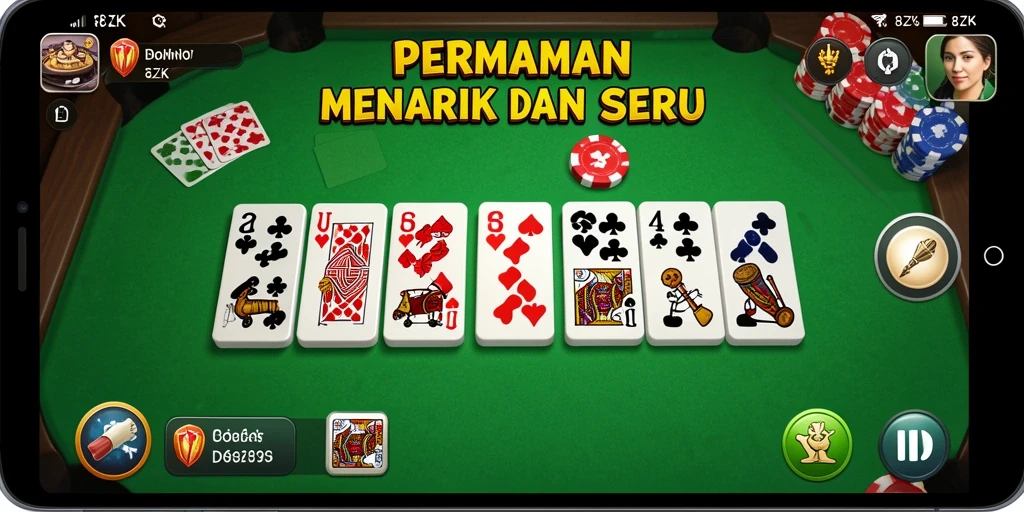 Tampilan utama game 8ZK dengan gameplay Domino yang menantang.