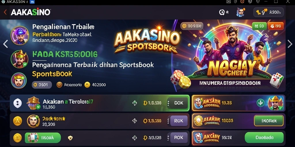 Tampilan dinamis gameplay AAKASINO saat taruhan berlangsung.