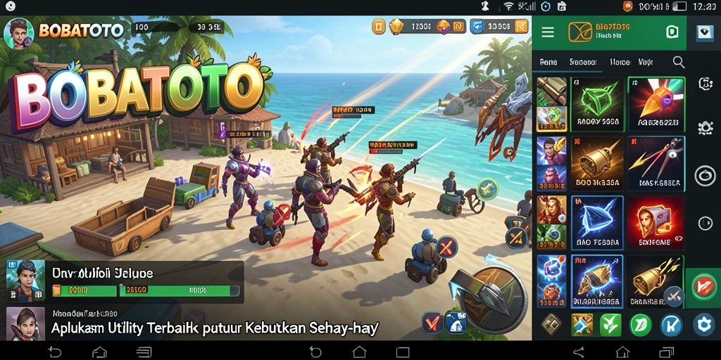 Tampilan intuitif BOBATOTO dengan berbagai fitur Utility.