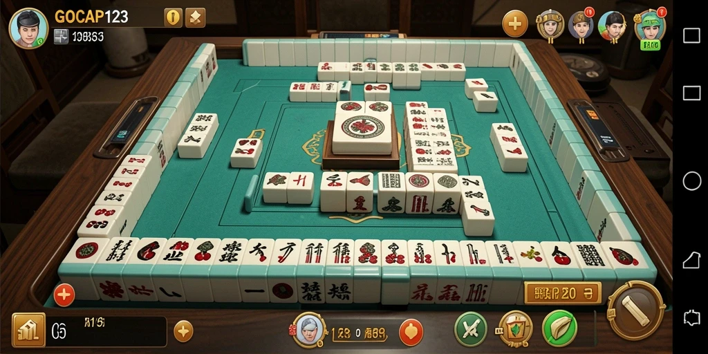 Tampilan gameplay GOCAP123 yang menarik dan penuh tantangan Mahjong.