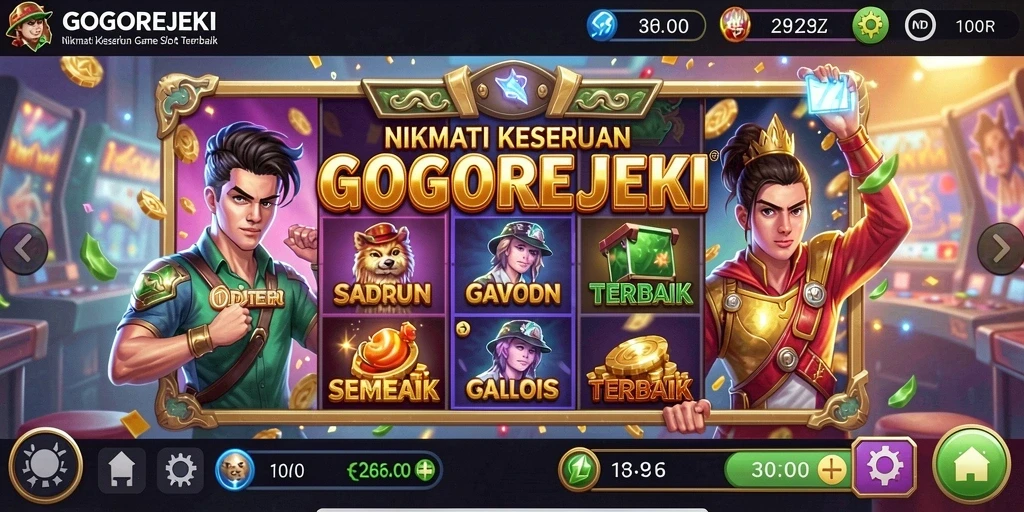 Tampilan gameplay seru di GOGOREJEKI dengan grafik menarik.