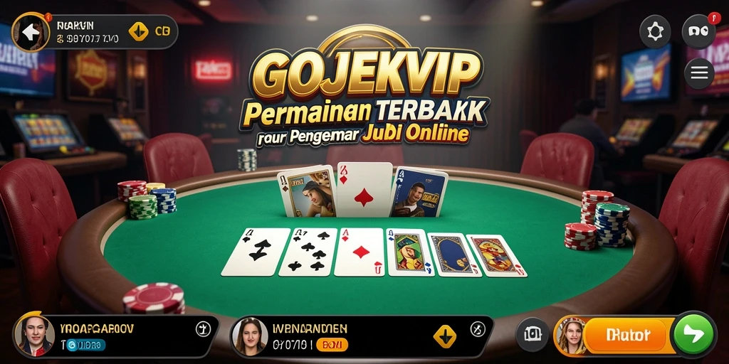 Tampilan gameplay GOJEKVIP yang seru dan interaktif dalam permainan Poker.