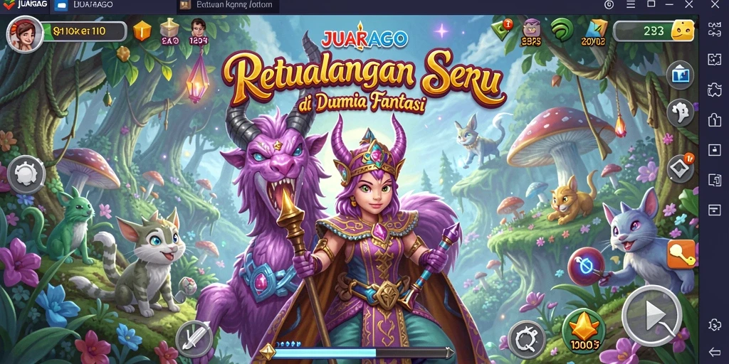 Tampilan gameplay JUARAGO yang penuh aksi dan petualangan RPG.