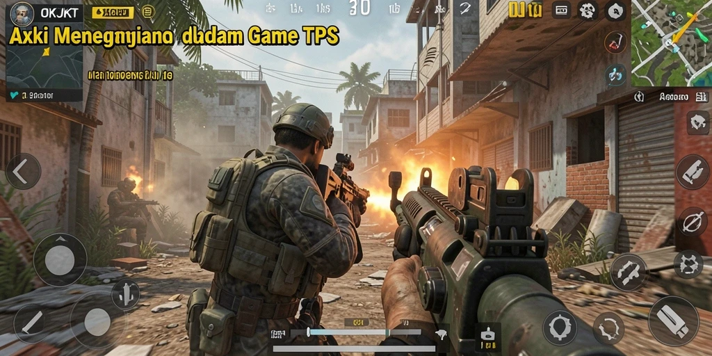 Screenshot menampilkan gameplay seru dalam OKJKT dengan aksi menegangkan.