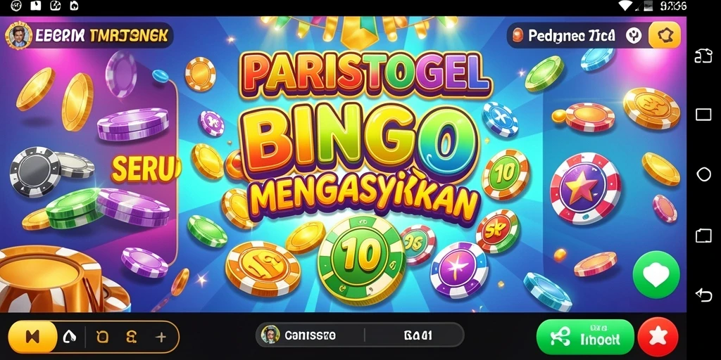 Screenshot PARISTOGEL menampilkan keseruan bermain Bingo yang interaktif.