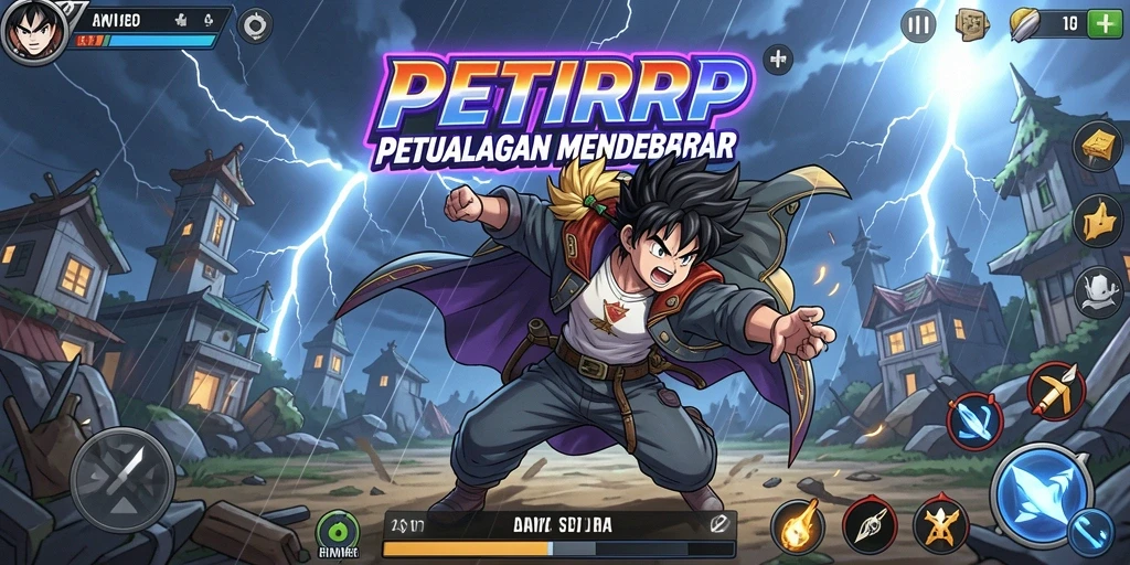 Screenshot PETIRRP menampilkan aksi seru dan interaksi karakter anime.