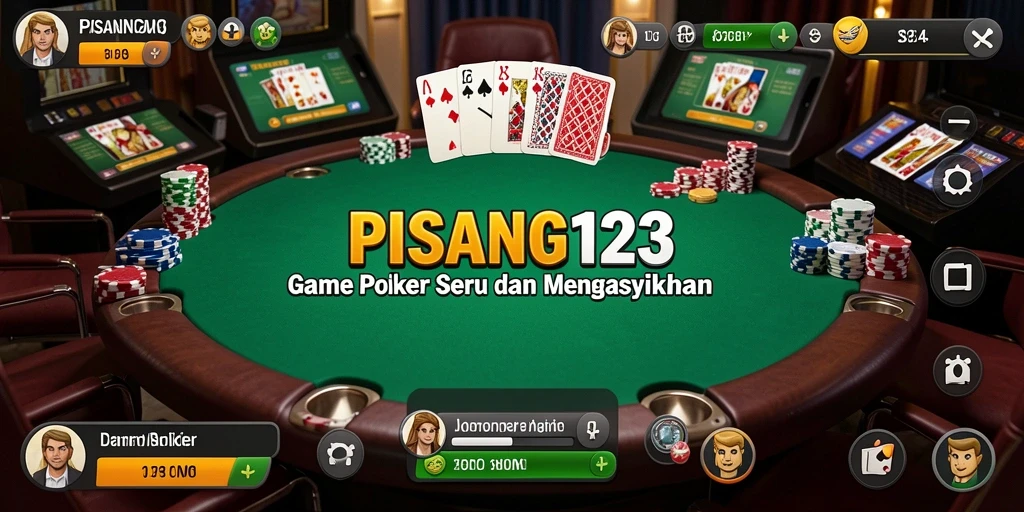 Screenshot gameplay PISANG123 menunjukkan aksi poker yang mendebarkan.