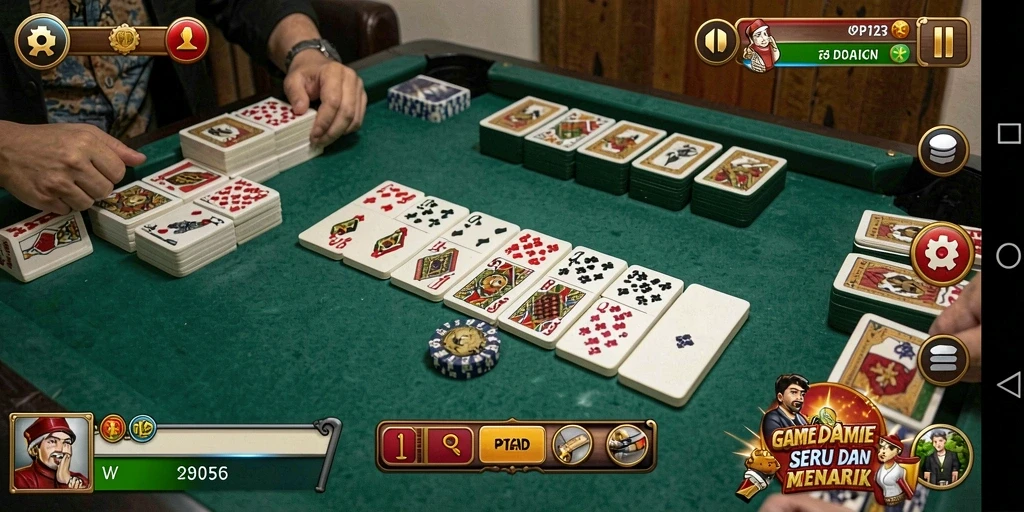 Tampilan gameplay Domino yang menarik dan penuh aksi.