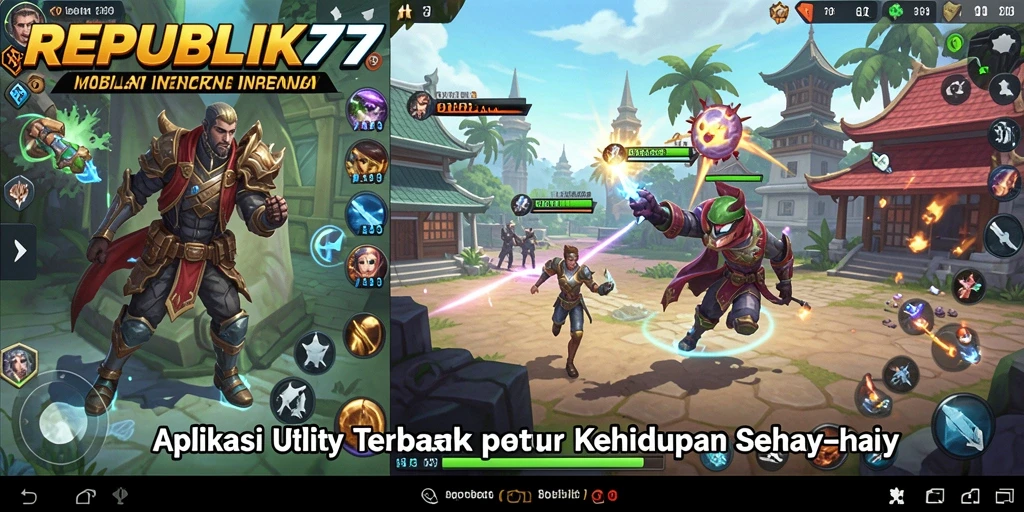 Tampilan antarmuka aplikasi REPUBLIK77 yang modern dan mudah digunakan.