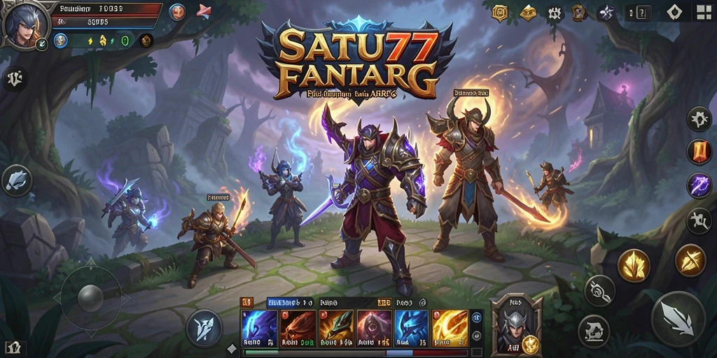 Tampilan seru dari gameplay ARPG di SATU77.