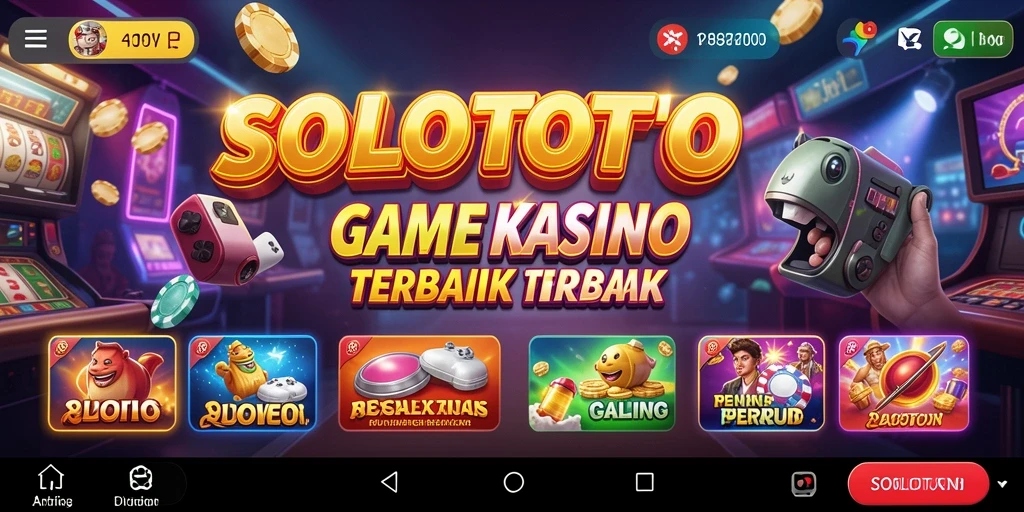 Screenshot gameplay SOLOTOTO menampilkan suasana kasino yang mendebarkan.