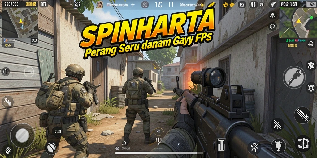 Tampilan aksi seru dalam gameplay SPINHARTA yang menegangkan.