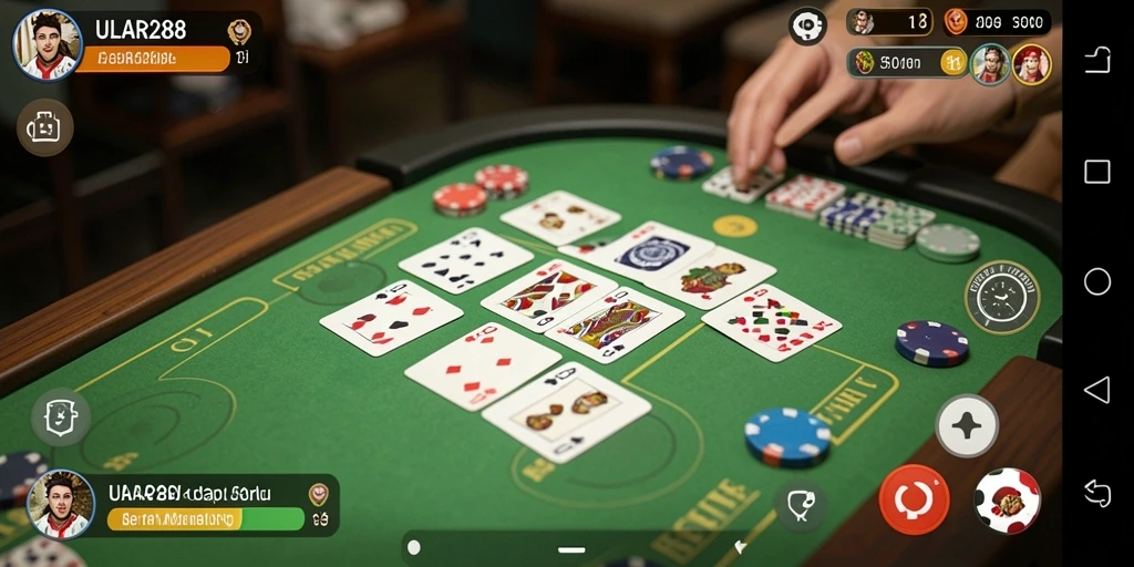 Tampilan gameplay ULAR288 yang menarik saat bermain Gaple.